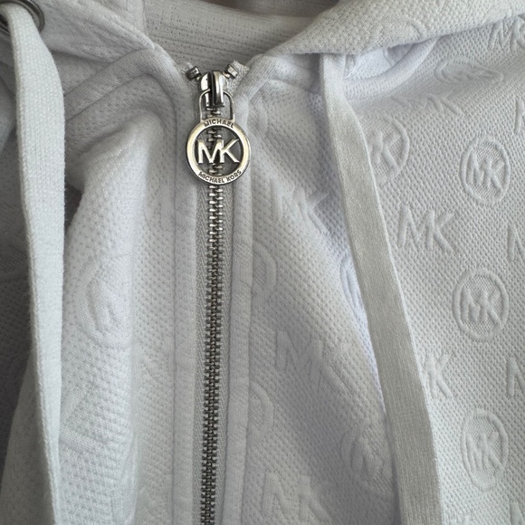 MICHAEL Michael Kors Womens Zip Up Cropped Jacket with Hood Size Medium - Picture 5 of 9